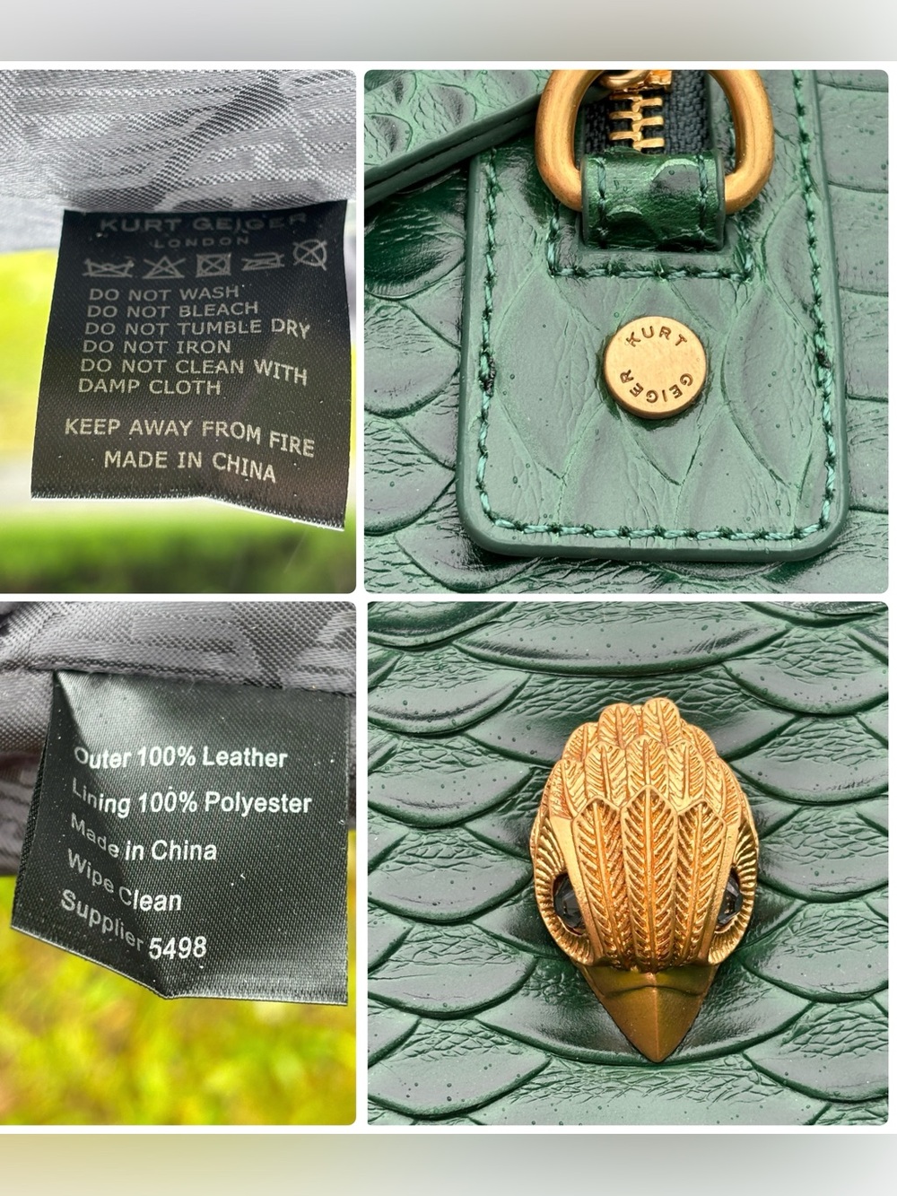 Kurt Geiger London Kensington Snake Embossed Boston Bag - Picture 6 of 17